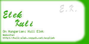 elek kuli business card